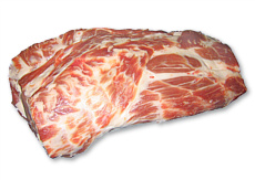 Pork collar boneless, rindless, defatted